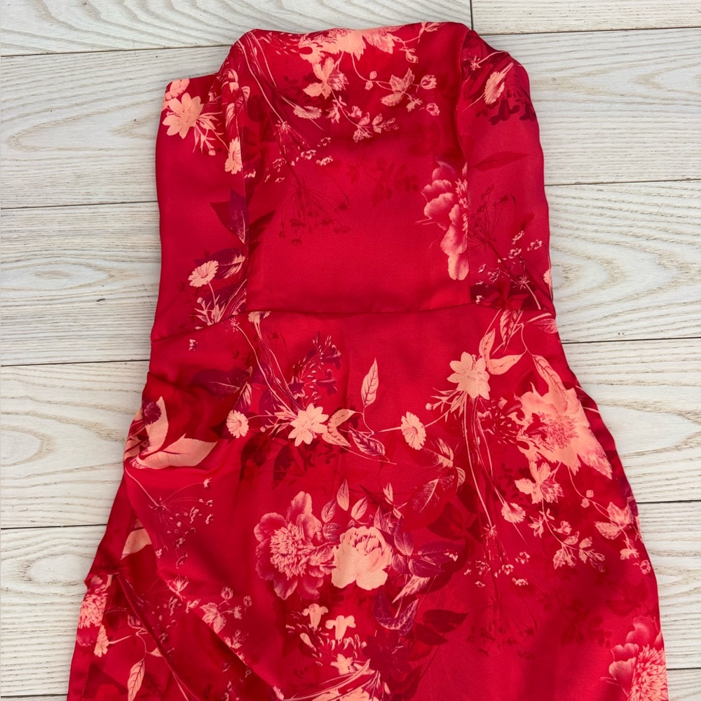 RESA Vibrant Red Floral Dress